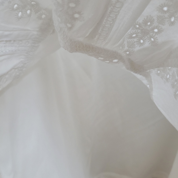 White Schiffli Embroidered Dress - Picture 10 of 12